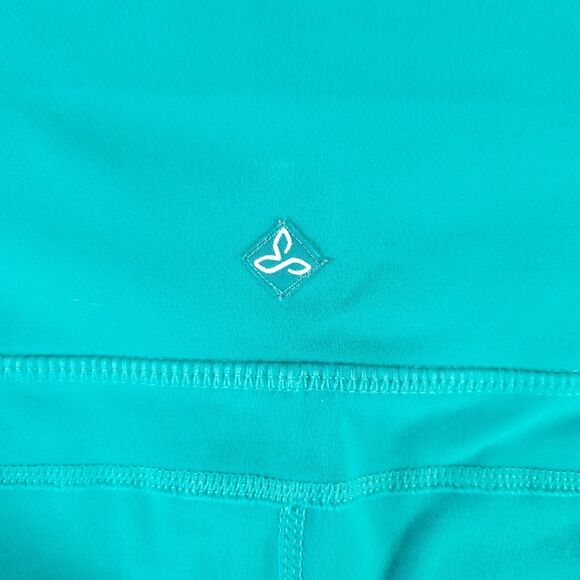 Prana Womens Small 30x20 Teal Stretch Mid-Rise Yoga Capri Legging Pants - Picture 3 of 8